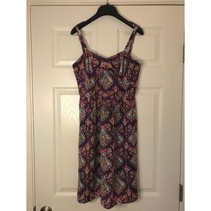 J Crew lined spaghetti strap dress, size 2